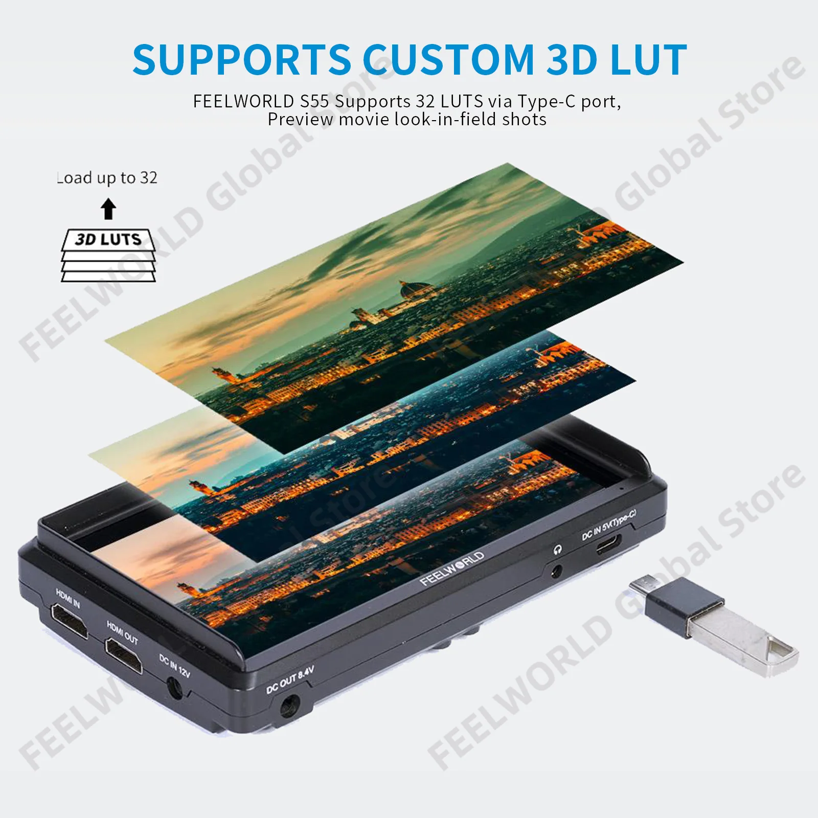 FEELWORLD S55 5.5インチ カメラ DSLR フィールド モニター Amazon.com : FEELWORLD S55 5.5 inch Camera DSLR Field