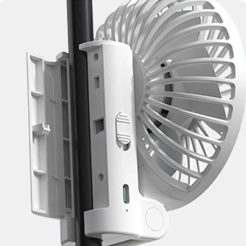 Desktop Small Fan 3-Speed Adjustment Summer Cooling Fan Rechargeable Electric Personal for Outdoor Umbrella