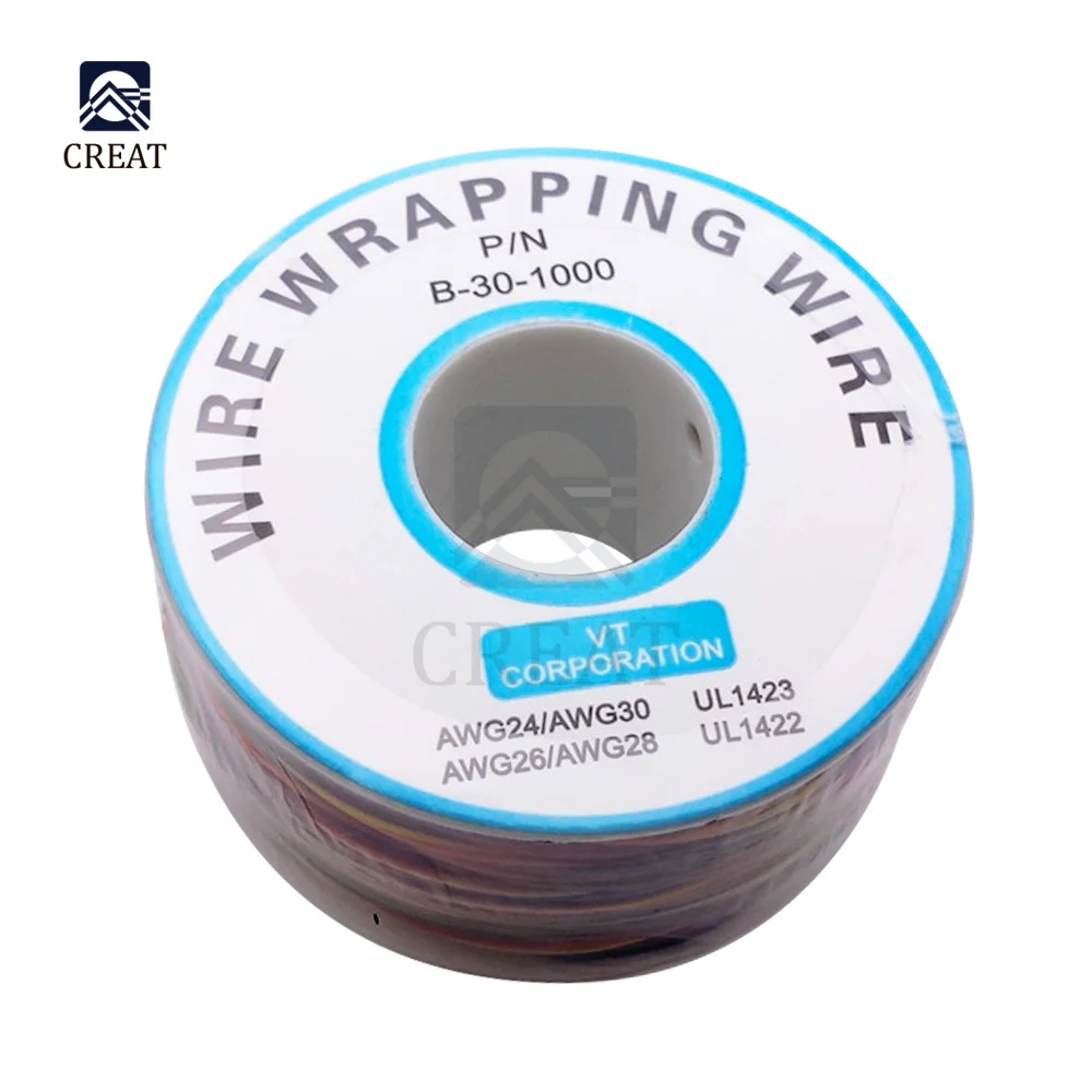 280M 30AWG OK Wire 8 color PCB soldering fly line 0.55mm Breadboard Jumper Colored Insulation Wrap cable
