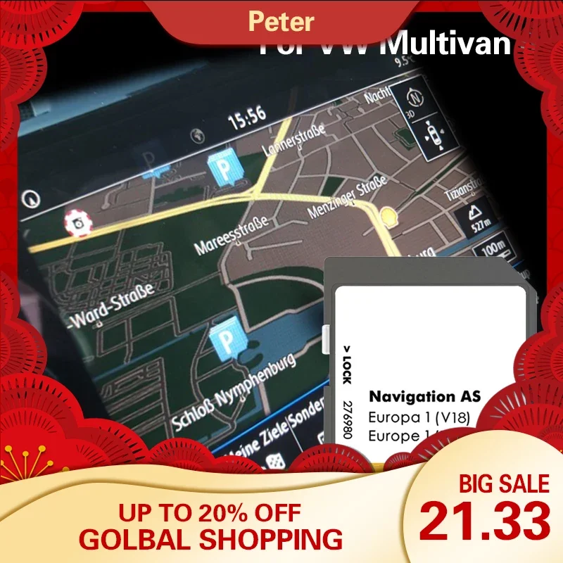 Per Vw Multivan 6 Sd Map Navigation Memory Card 32Gb Gps Sat Nav Europe