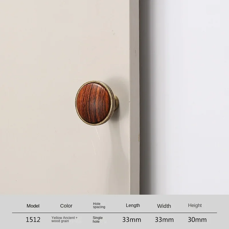 Antique Bronze Solid Wood Cabinet Handles Vintage Drawer Knobs Wardrobe Door Handles European Furniture Handle Hardware