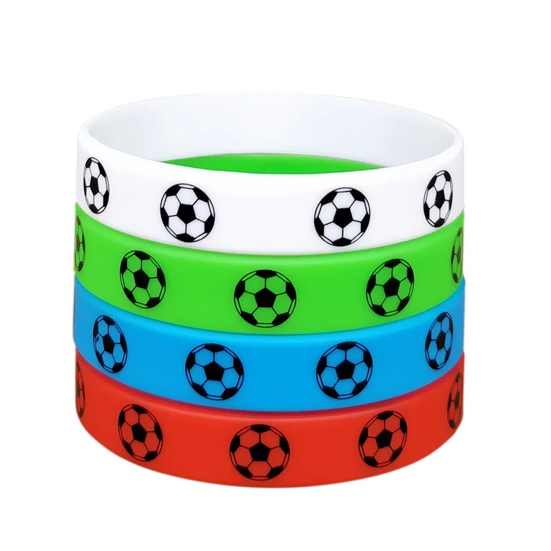 

Football Silicone Bracelet Team Group Fan Club Commemorative Gift Men's Wrist Strap Football Soccer Happy Birthday Gifts