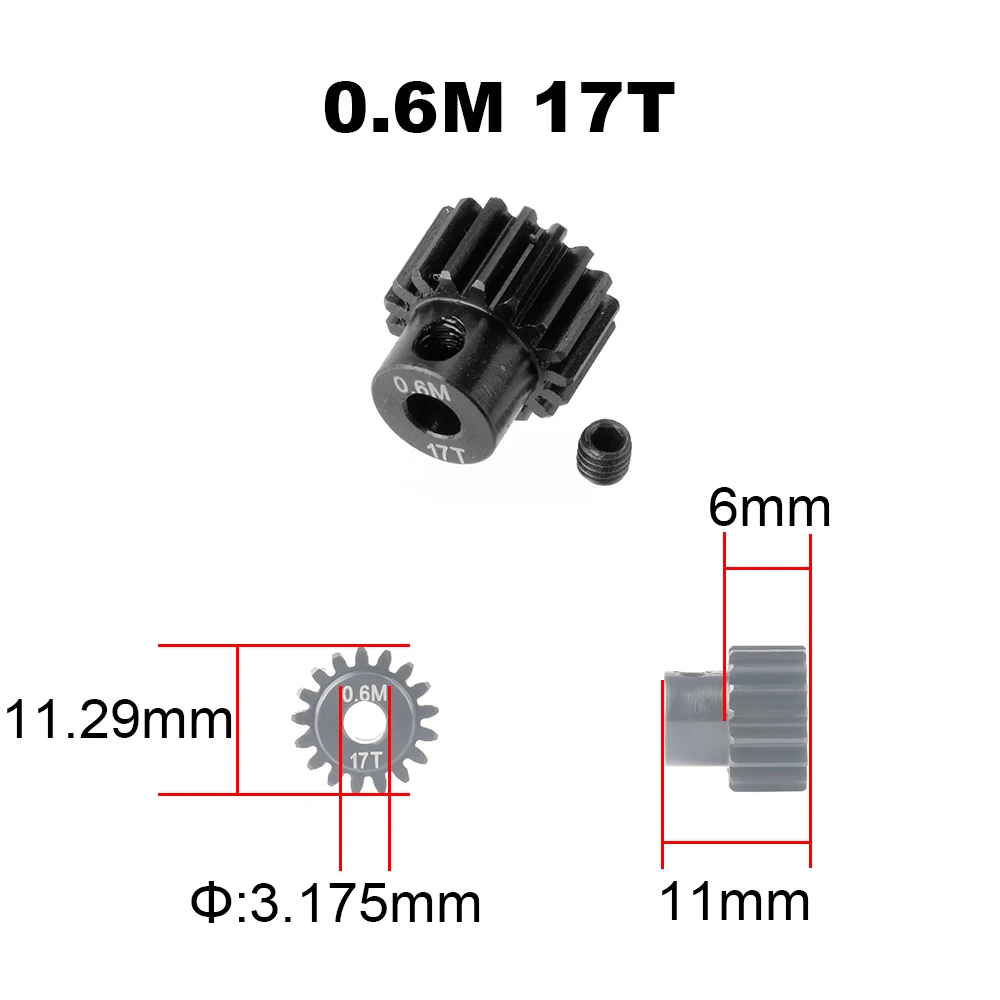 Pignon moteur RC 14T-28T en métal - Pièce de rechange pour voiture RC