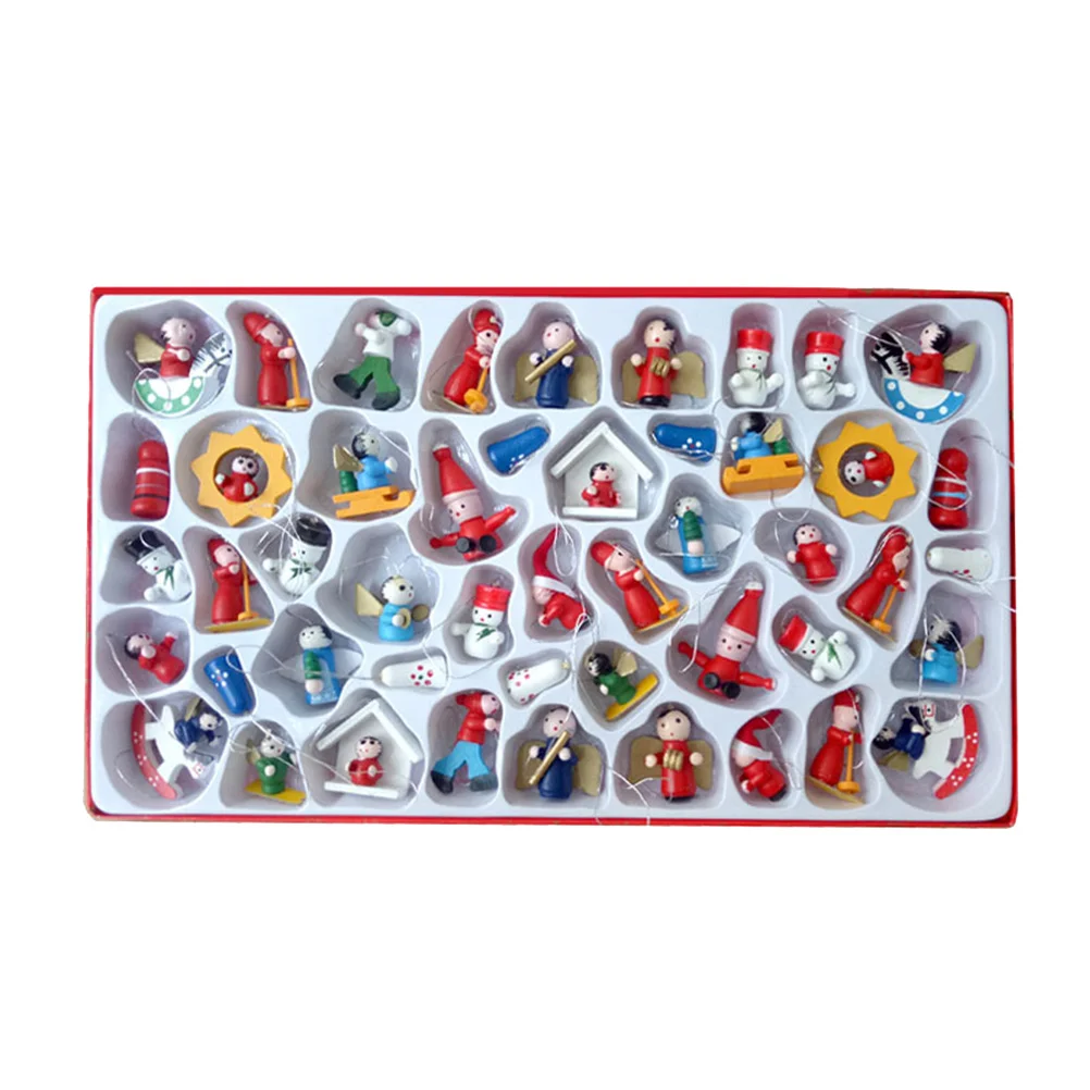 

48PCS/Set Mini Miniature Christmas Ornaments Christmas Tree Hanging Pendants Decorations Kid Doll House Toys Bulk Ornaments