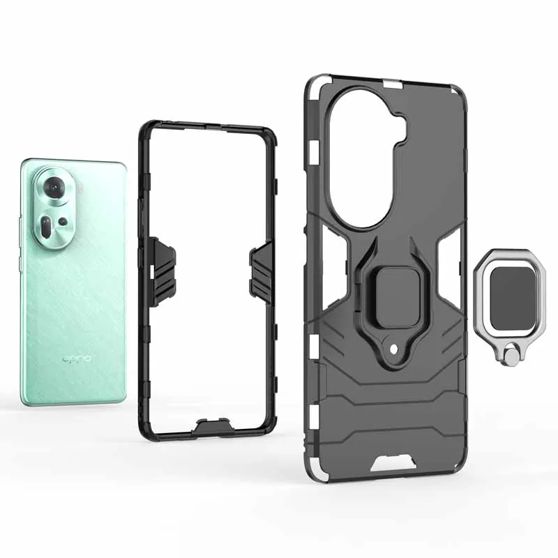 Caso à prova de choque para OPPO, Reno 11 Pro, Reno11, 5G, armadura magnética, Coque traseiro, tampa do telefone, CPH2603, 5G