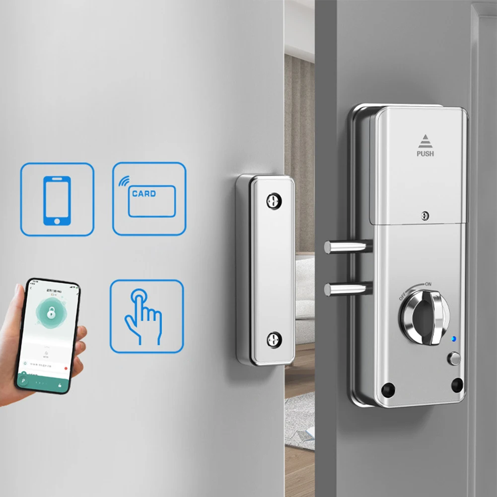 

Smart Lock Keyless Invisible Door Lock APP IC Card/NFC Unlock Electronic RFID Lock Indoor Invisible Burglar Door Locks