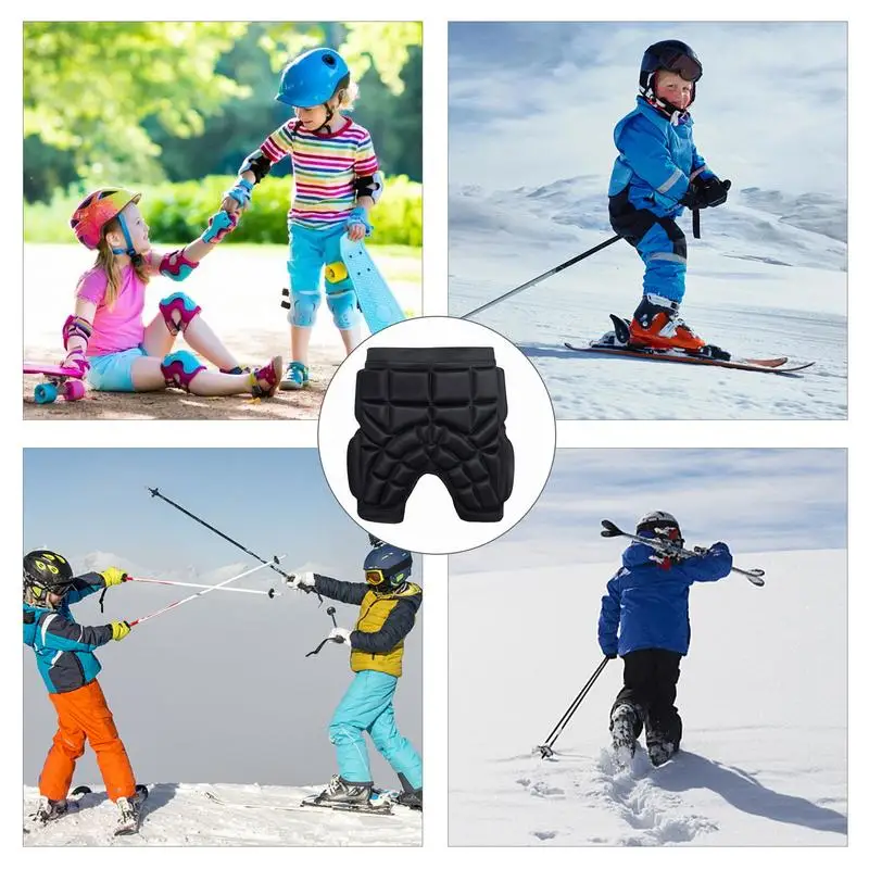 Kids Protective Padded Shorts Snowboard Protector Hip Padded Shorts For Hip Butt Tailbone Snowboarding Skating Skiing