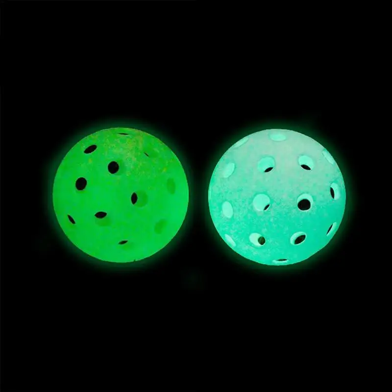Pickleball Balls Luminous 74MM Durable 40 Holes Outdoor Competition Glowing In The Dark