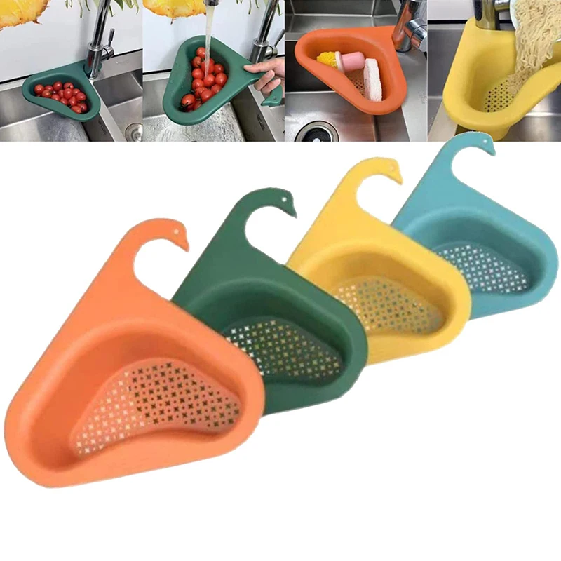 Kitchen Leftover Sink Elephant Swan Drain Basket Sink Leftover Soup Filter Rack Multifunctional Hanging Drain Rack Sink Strainer rubber spatula