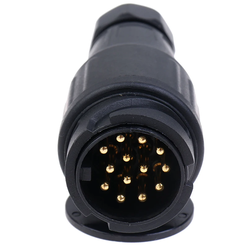 13 Pin 12V Trailer Plug Waterproof Trailer 13 Pole Electrical Connector Wiring Connector Adapter For Vehicle RV 1Pc trailer plug adapter trailer plug
