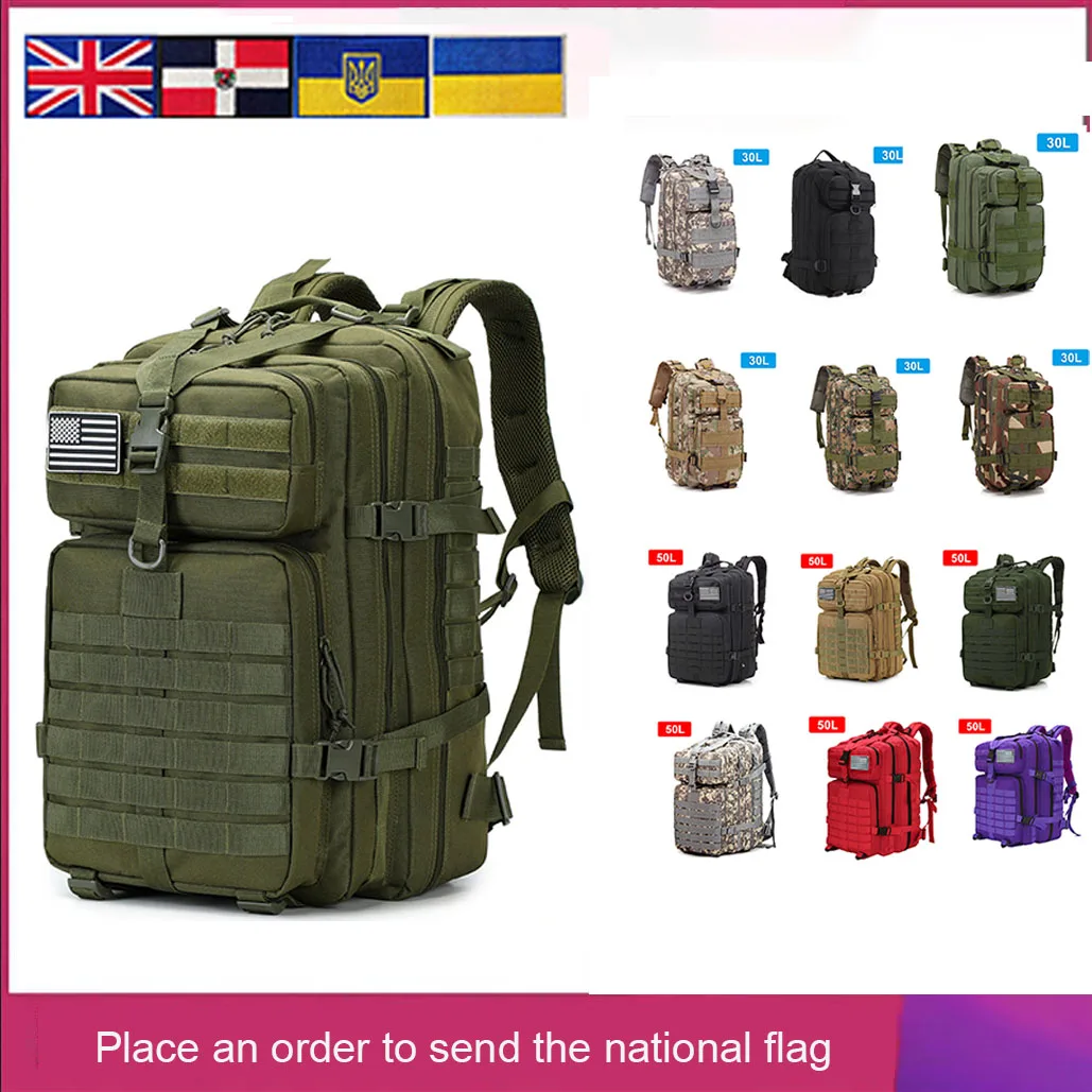 

30L 50L Military Men Travel Backpack Outdoor Military Bag Camping Tactical Rucksack Hiking Sports Trekking Climbing Molle Pack