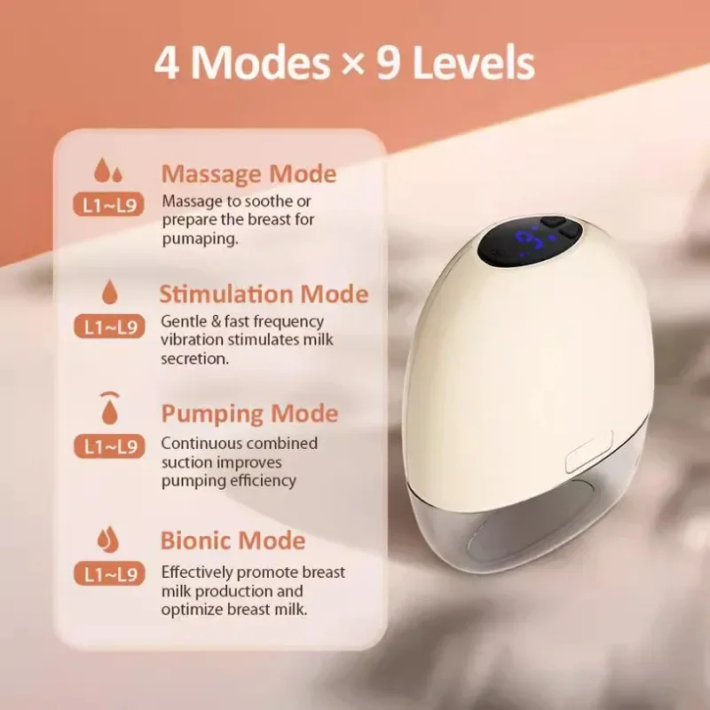 Electric Breast Pump Multi-functional Portable Breast Pump Intelligent Massage Silent