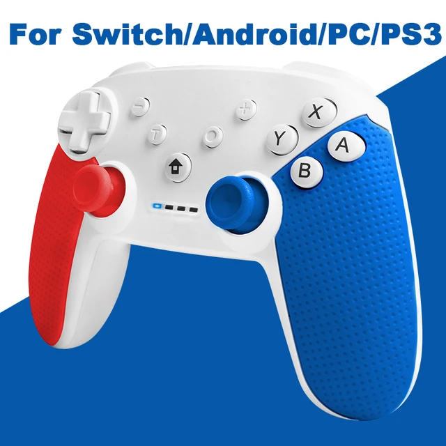 Controle de jogos sem fio, Joystick para controle de jogos EasySMX PC com  botões turbo e gatilho de vibração dupla para Windows/Android/PS3/TV Box,  blue and red : : Games e Consoles