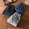 Cotton Linen Men Comfortable Thicken Pants Winter Cozy Fashion Elastic Waist Retro Loose Casual Warm Fleece Ramie Padded Trouser 5