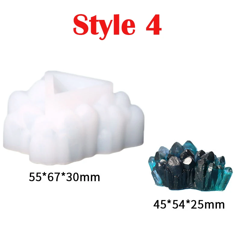 FineInno 11 PCS Crystal Cluster Molds Set Quartz Rock Silicone Resin Mould  Crystal Column Icicle Iceberg Epoxy Resin Molds with Different Shapes for