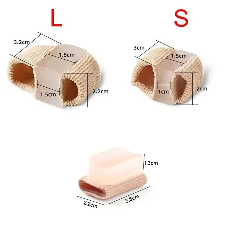 Gel Bunion Toe Separator W/Fabric Lining for Big Toe,Silicone Toe Spacers Breathable Toe Corrector Protector for Overlapping Toe 6