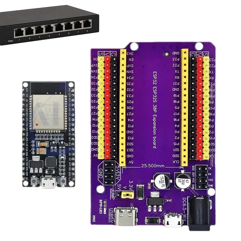 와이파이 및 블루투스 듀얼 코어 ESP32-DevKitC-32 ESP-WROOM-32 확장 보드, ESP32 개발 보드, TYPE-C, 마이크로 USB CP2102, 38 핀