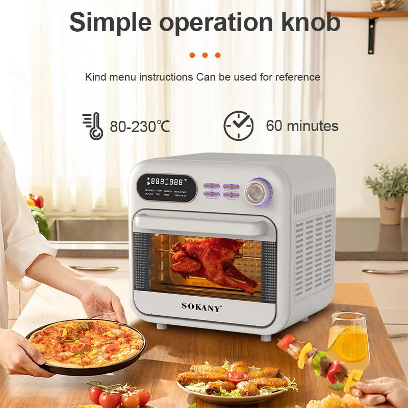 YYHC- Multifunctional Overheating Protection 18L Large Capacity Non-slip Feet Air Fryer Toaster Oven