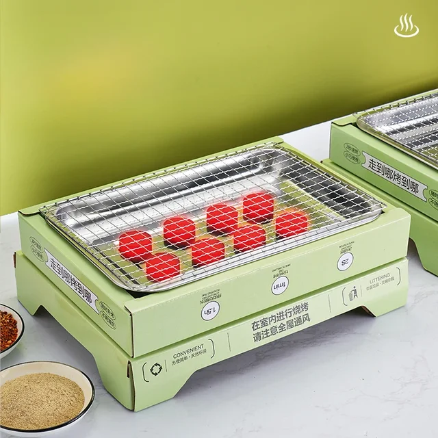 Disposable Grill Grill Picnic Stove Portable Household Outdoor Fruit Charcoal Smokeless Grill Charcoal
