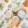 1roll Washi Tape Four Seasons Scenery Beautiful Day Fairy Cabin Forest Scrapbook DIY Decorative Washi Paper Sticker 2