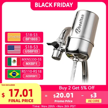 Splash Proof Faucet เครื่องกรองน้ํา Tap สําหรับห้องครัวในครัวเรือนกรองความหนาแน่นสูงลบคลอรีนโลหะหนัก ﻿ 1