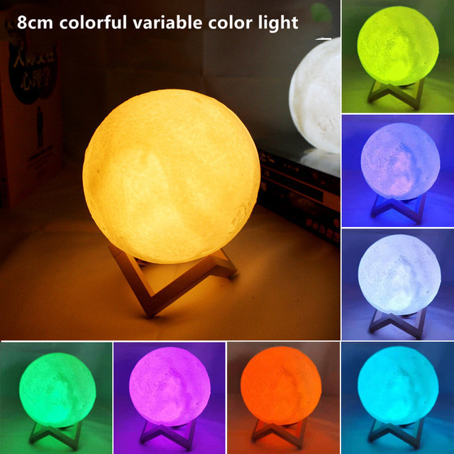 Lamp For Dropshipping Bedroom Night Light Home Decorations 3D Moon Light For Kids New Year Gifts Christmas Lights