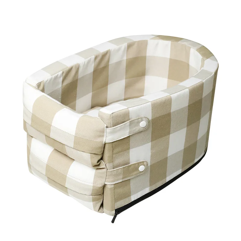 Portable Pet Dog Car Seat Central Control Nonslip Dog Carriers Safe Car Armrest Box Booster Kennel Bed For Small Cat Travel