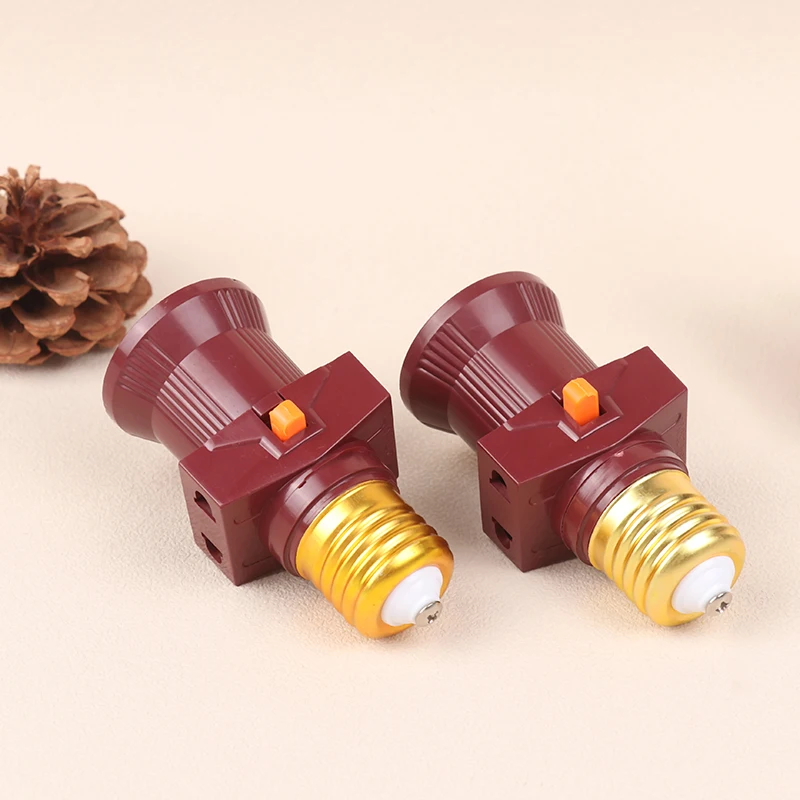 E27 With Switch Socket Double Screw Multi-purpose Socket Switch Lamp Holder Plug Lamp Base