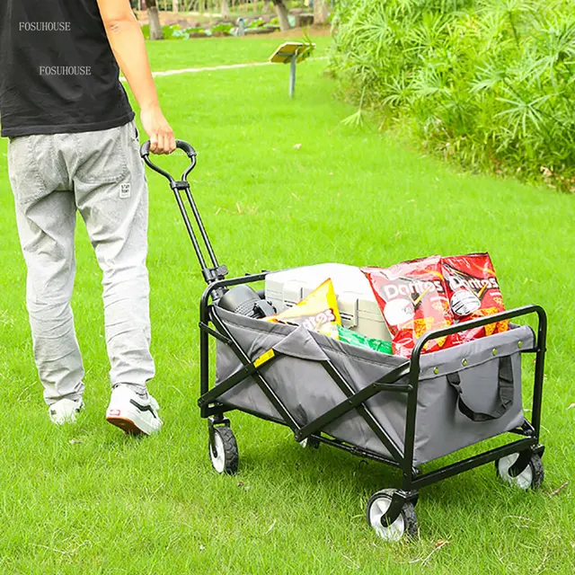 Piknik Bevásárlókosár Kültéri Kerti Szekerek Kemping Kocsi Horgász Összecsukható Kerekekkel Hordozható Húzó