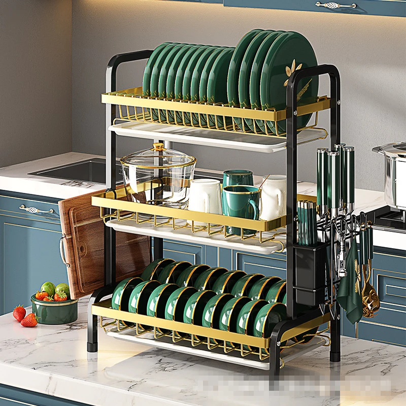 Porta Spugne Per Lavello Cucina - Organizer In Alluminio Con Ganci Per Strofinacci