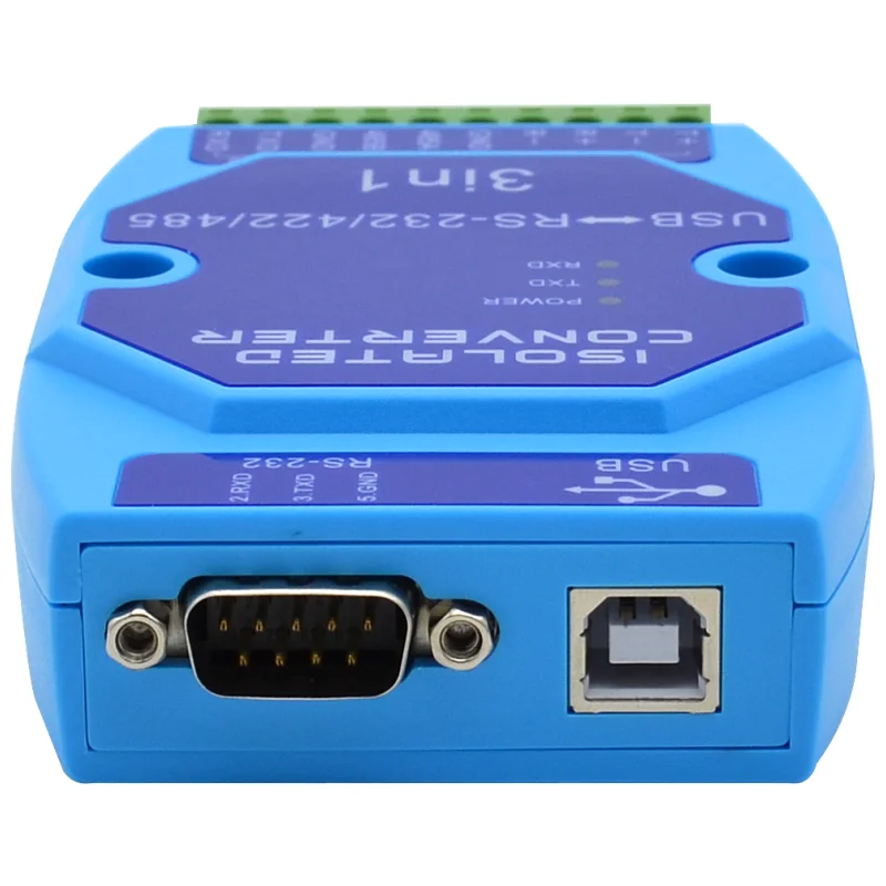 광학적으로 절연된 USB to rs485 422 232 인터페이스 산업용 등급 낙뢰 보호 USB to 시리얼 컨버터