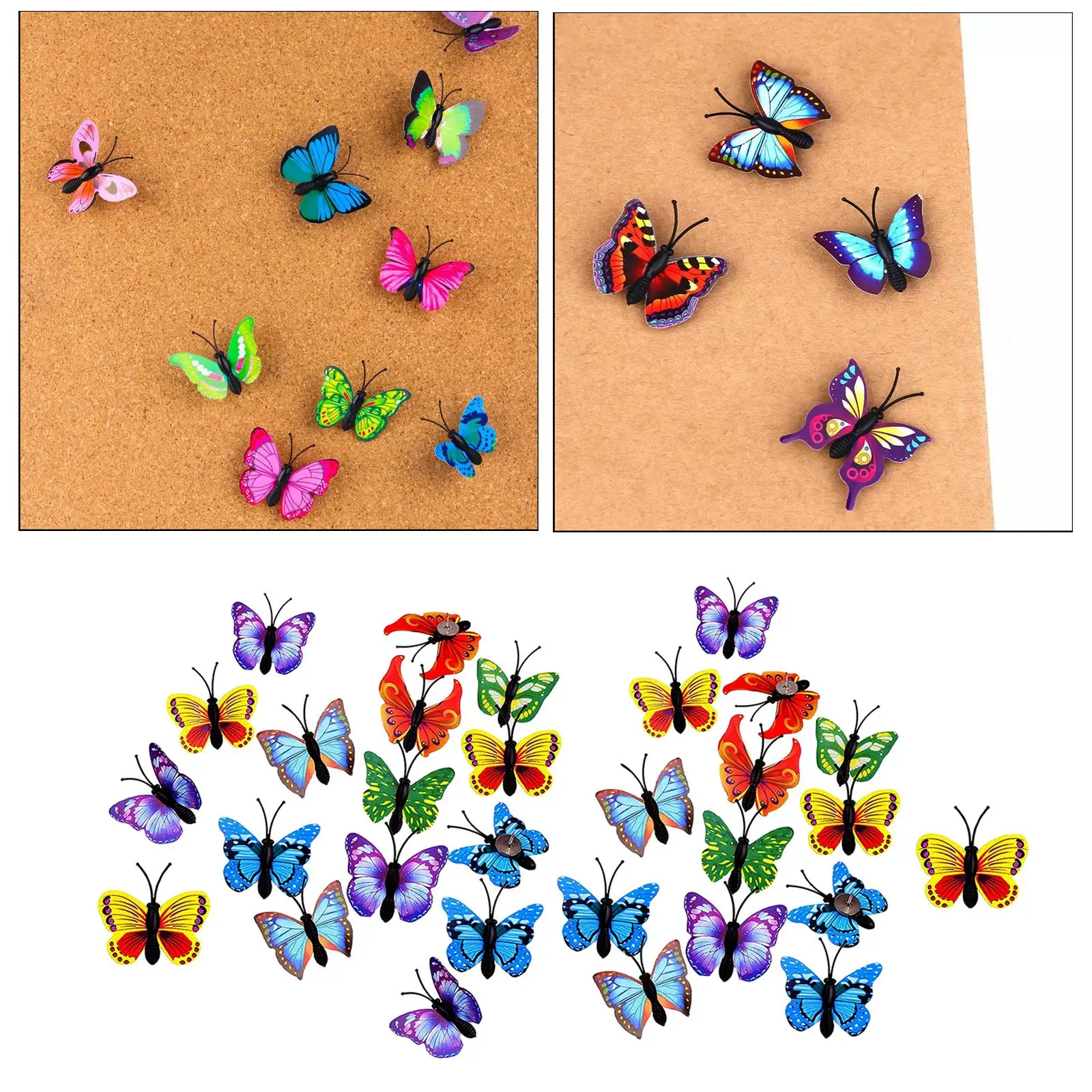 30 Push Pins Travel Marker Corkboard Cute Thumb Tacks Office Organization Working School Learning Marking Notice Thumbtacks