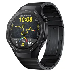Premium Titanium Bracelet Strap for Luxury Smartwatches - No - Gap Design (Black)