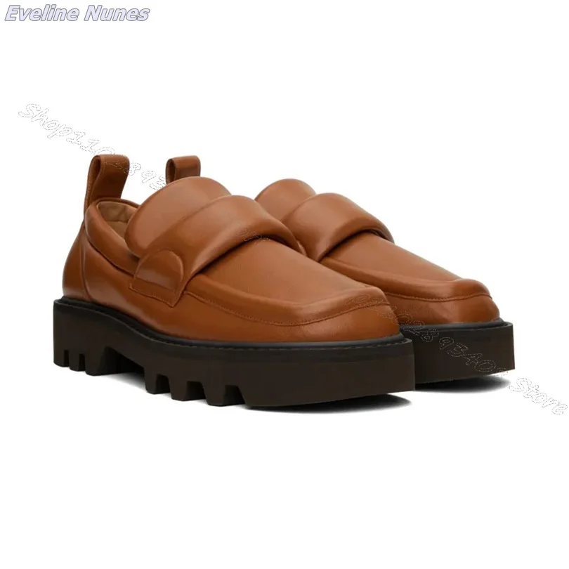 

Brown Soft Pu Leather Men Shoes Commuter Shoes Dress Party Men Shoes British Style Slip on Shoes Big Size 46 Zapatillas Mujer