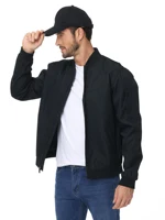 Men's Lightweight Windbreaker Jacket Causal Fashion Stylish BaseBall Coat with Side Inner Pocket for Work Golf Fishing 4