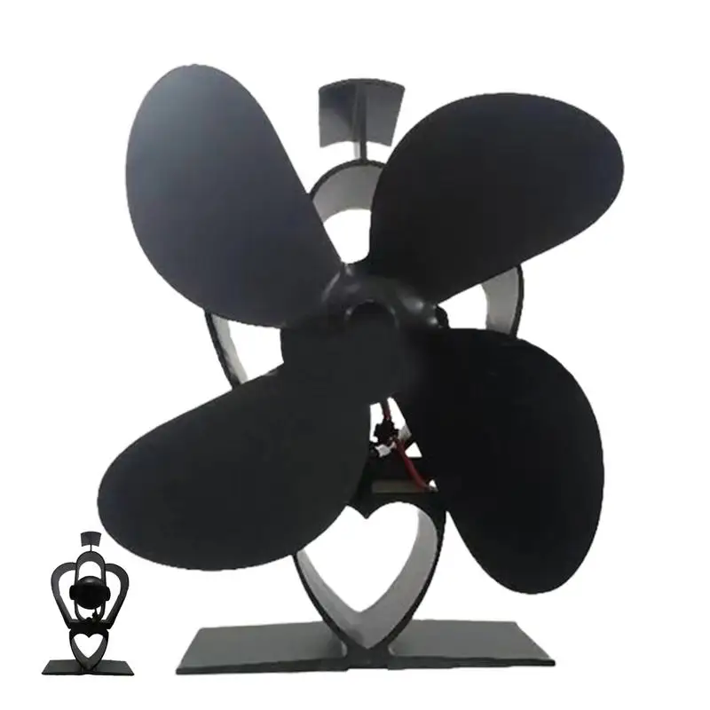 Stove Fan Fireplace Blower Non Electric Thermal Burning Stove Fan Warm Air Circulating Blower Sturdy Wood Log Burner