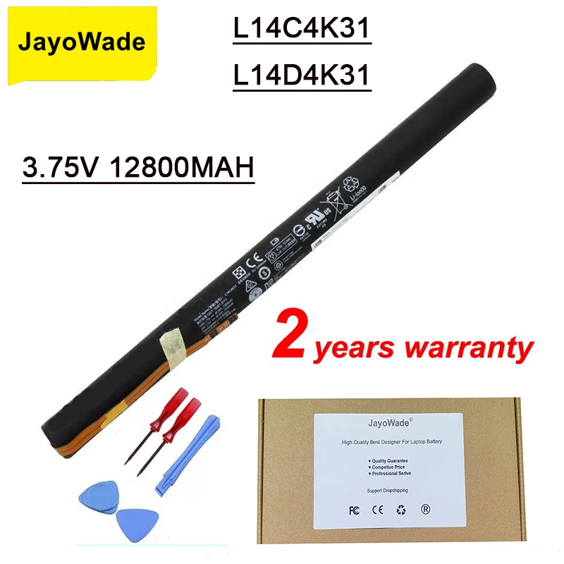 

Аккумулятор JayoWade L14C4K31 L14D4K31 для Lenovo Yoga Tablet 2-1371F Pro-1371F 3,75 V 12800mAh 48Wh заводской Аккумулятор для ноутбука