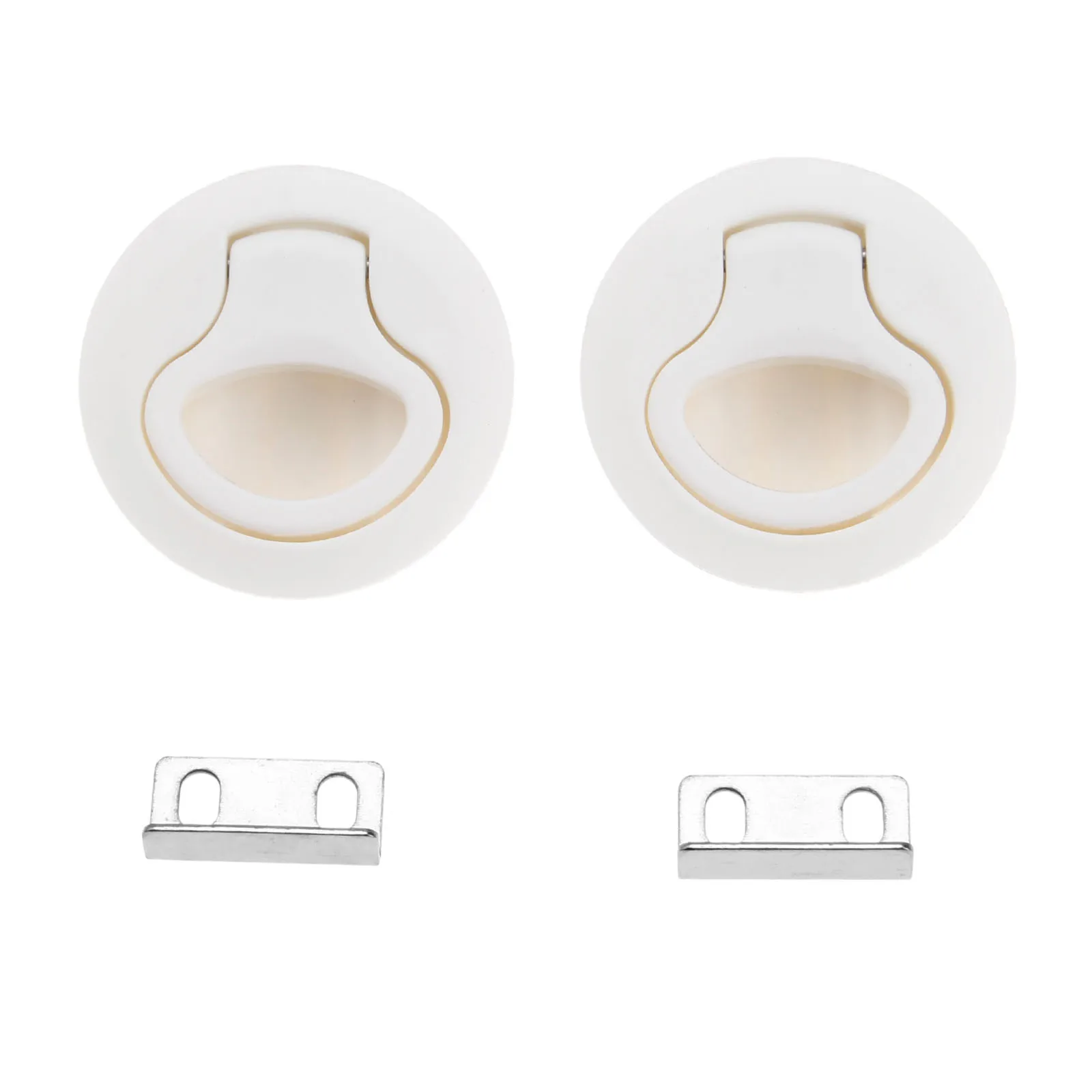 2pcs Nylon Deck Hatch Latch Door Flush Pull Push Slam Non-Locking Latch Boat Marine Door Deck Hatch Fit Standard 2In Hole Cutout 2pcs self locking door boat mini push catch latch cabinets caravan motorhome cupboard doors cupboard snap lock