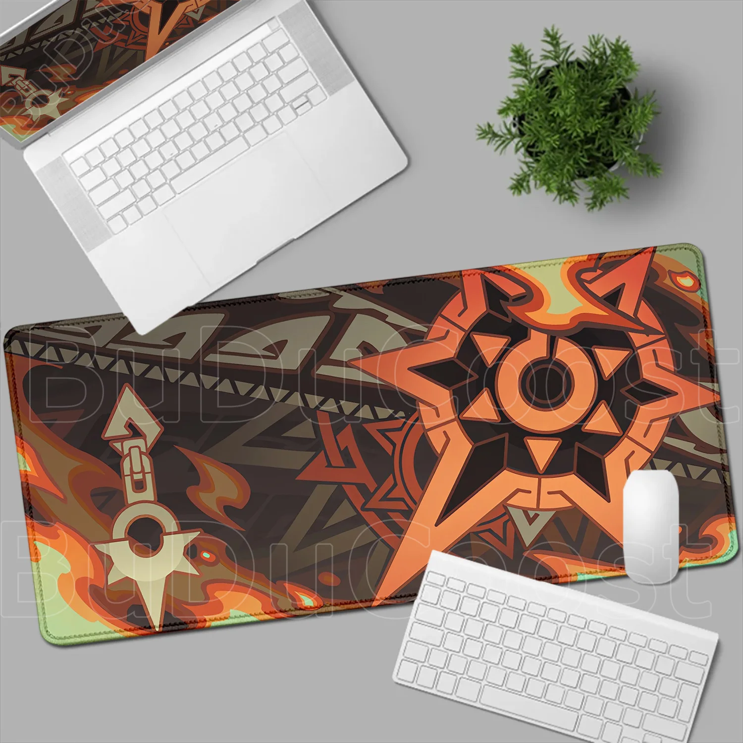Gamer's Deluxe Edge-Locked Mouse Pad Featuring Iconic Genshin Impact Characters