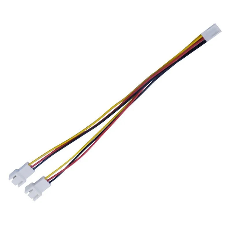 

3pin 2in1 wire Female to 2 Male terminal Y Cable Splitter Extension Cable Wire for fans cooling CPU GPU COOLER
