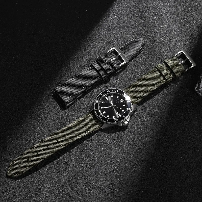 Quick Release Nylon Leather Watch Strap - Universal Military Sport Wristband