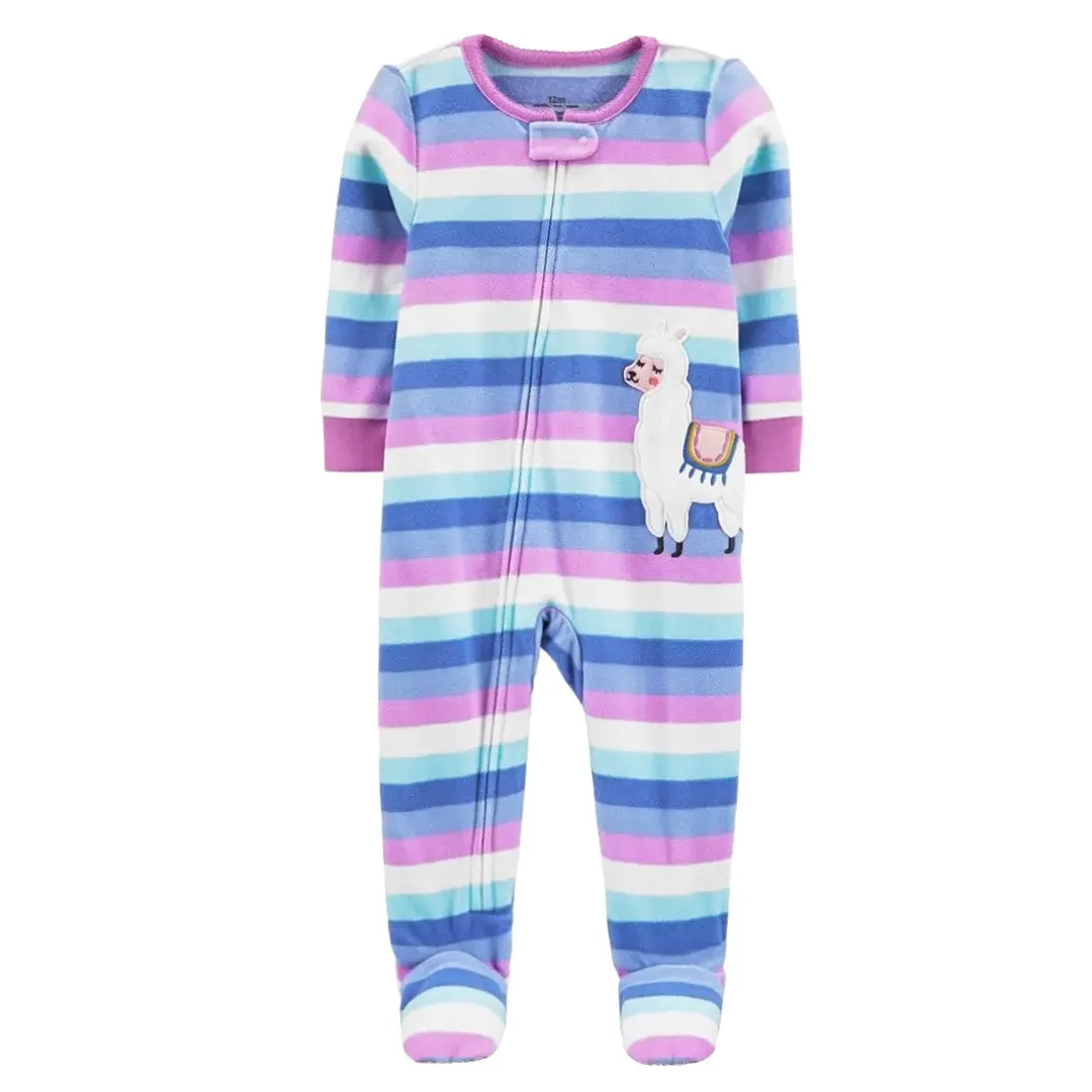 thumbnail image 1 of Newborn Baby Romper 0-12Months 2023 Spring Fall Warm Micro-fleece Infant Unicorn Printed Babe Boy Girl Clothing Jumpsuit Footed, 1 of 5