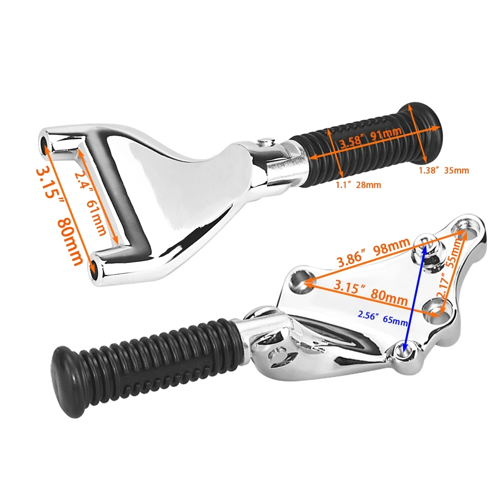 Motorcycles Footrests Rear Passenger Foot Pegs Mount Bracket for Harley Sportster XL1200 SuperLow Roadster Iron 883 14-22