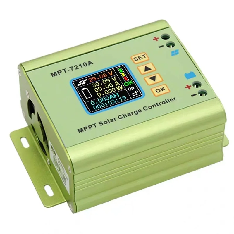 MPT-7210A Solar Charge Controller LCD Display Lithium Battery 24V 36V 48V 60V 72V Boost 0-10A  MPPT DC-DC Mode Output Power 600W 6