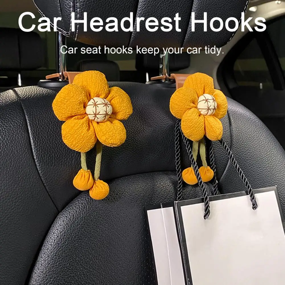 

Car Backseat Hooks Space-saving Car Seat Hooks Hidden Organization Solution for Vehicle Cute Cartoon Car Ornaments for Women Car