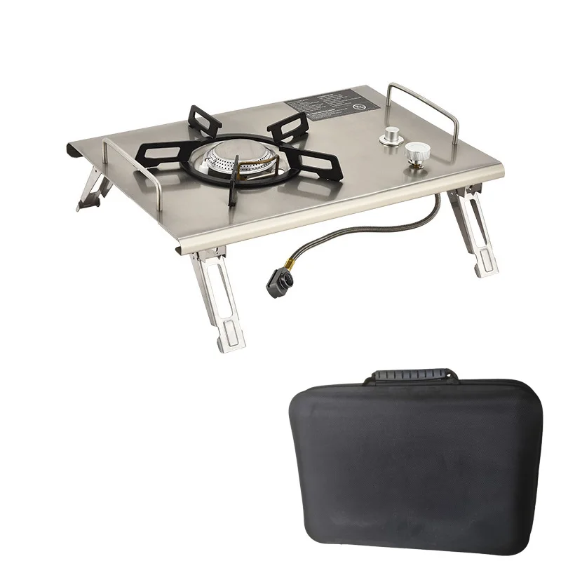 

Folding IGT Gas Stove 4000W High Power Stainless Steel Camping Table Stove Portable Outdoor Picnic Desktop Furnace