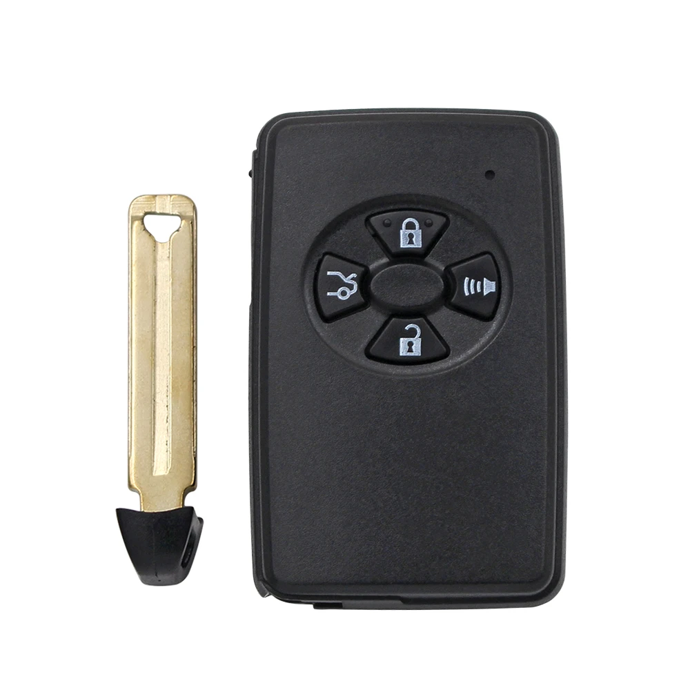 New Replacement Key Case Ecusells 2/3/4 Button Smart Remote Key Fob Shell for TOYOTA RAV4 Vitz Ractis with Uncut Small key case car key shell key cover fob cover key fob replacement
