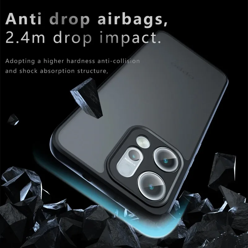 Matte Acrylic Bumper Case - Luxury Shockproof Transparent Back Cover