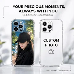 Personalized Clear Shockproof DIY Photo Case - Soft Back Cover - iPhone X (Clear)