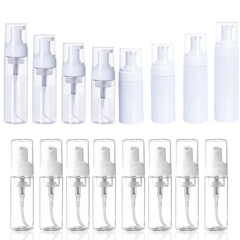 

24Pcs 30/50/60/80/100/150/200ml Empty Plastic Foam Pump Bottles Refillable Foaming Bottle Body Wash Shampoo Dispenser Containers